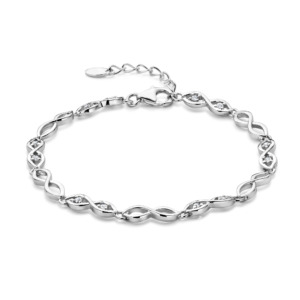 Rosa Di Luca zilver armband met zirkonia