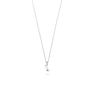 Rosa Di Luca zilver hanger met zirkonia met collier