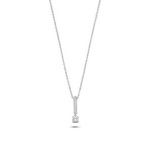 Rosa Di Luca zilver hanger met zirkonia met collier