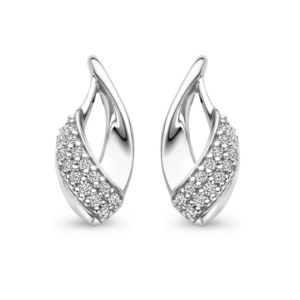 Rosa Di Luca zilver oorbellen met zirkonia