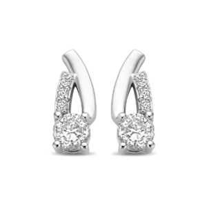 Rosa Di Luca zilver oorbellen met zirkonia