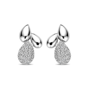 Rosa Di Luca zilver met zirkonia oorbellen