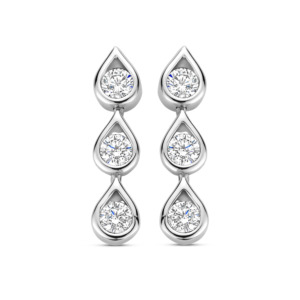 Rosa Di Luca zilver oorbellen met zirkonia