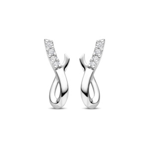 Rosa Di Luca zilver oorbellen met zirkonia