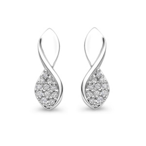 Rosa Di Luca zilver oorbellen met zirkonia