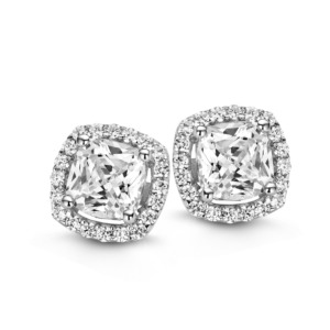 Rosa Di Luca zilver oorbellen met zirkonia