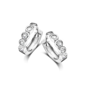 Rosa Di Luca zilver oorbellen met zirkonia