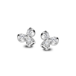 Rosa Di Luca zilver oorbellen met zirkonia