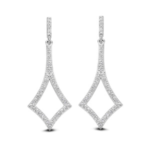 Rosa Di Luca zilver oorbellen met zirkonia