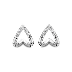 Rosa Di Luca zilver oorbellen met zirkonia