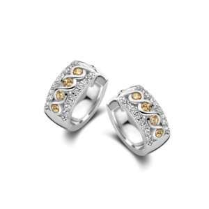 Rosa Di Luca zilver creolen champagne