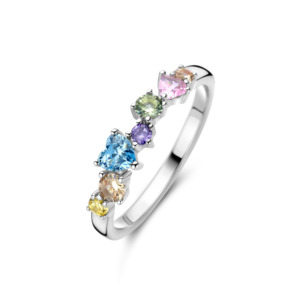 Rosa Di Luca zilver ring met zirkonia kleur
