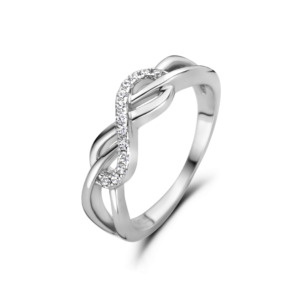 Rosa Di Luca zilver ring met zirkonia