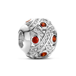 Rosa Di Luca zilver bedel zirkonia wit rood