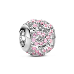 Rosa Di Luca zilver bedel zirkonia rose