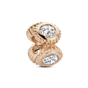 Rosa Di Luca zilver rose bedel zirkonia