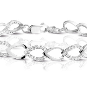 Rosa Di Luca zilver armband met zirkonia