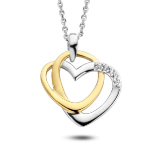 Rosa Di Luca zilver/verguld hanger met zirkonia met collier