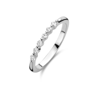 Rosa Di Luca zilver ring met zirkonia