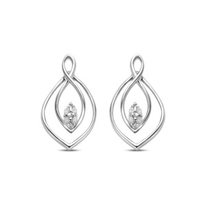 Rosa Di Luca zilver oorbellen met zirkonia