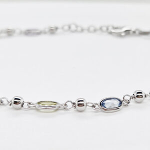 Rosa Di Luca armband zilver met gekleurde steentjes