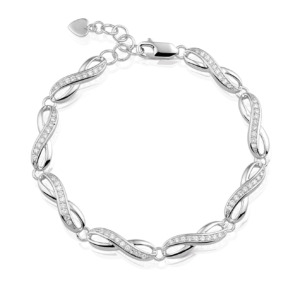 Rosa Di Luca zilver armband met zirkonia