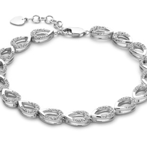 Rosa Di Luca zilver armband met zirkonia
