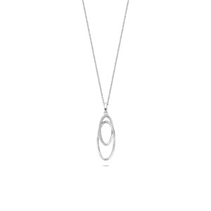 Rosa Di Luca zilver hanger met zirkonia met collier
