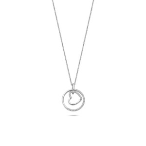 Rosa Di Luca zilver hanger met zirkonia met collier