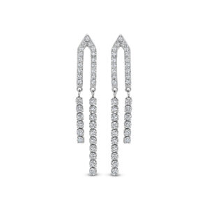 Rosa Di Luca zilver oorhangers met zirkonia