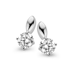 Rosa Di Luca zilver oorbellen met zirkonia