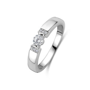 Rosa Di Luca zilver ring met zirkonia