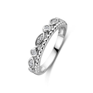 Rosa Di Luca zilver ring met zirkonia