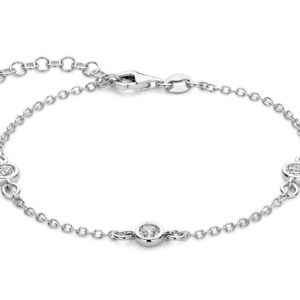 Rosa Di Luca armband zilver m.wit