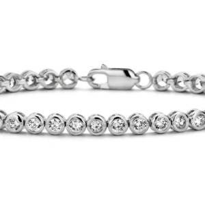 Rosa Di Luca zilver armband met zirkonia