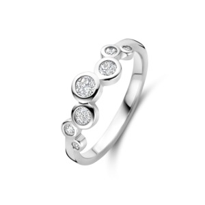 Rosa Di Luca zilver ring met zirkonia