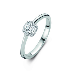 Rosa Di Luca zilver ring met zirkonia