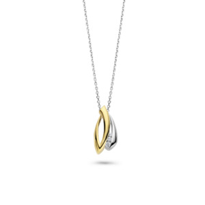 Rosa Di Luca zilver/verguld hanger met zirkonia met collier