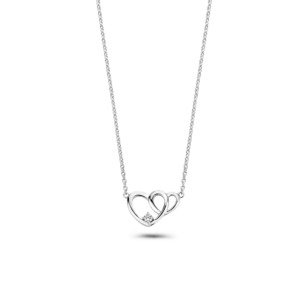 Rosa Di Luca zilver collier met hanger met zirkonia