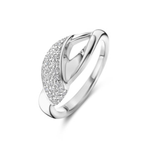 Rosa Di Luca zilver ring met zirkonia