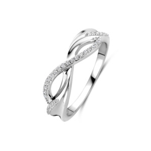 Rosa Di Luca zilver ring met zirkonia