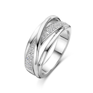 Rosa Di Luca zilver ring met zirkonia
