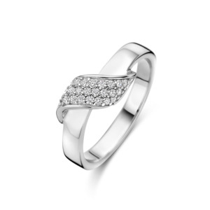 Rosa Di Luca zilver ring met zirkonia