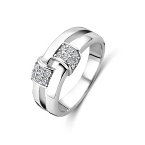 Rosa Di Luca zilver ring met zirkonia