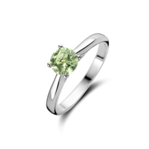 Rosa Di Luca zilver ring met zirkonia groen