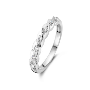 Rosa Di Luca zilver ring met zirkonia