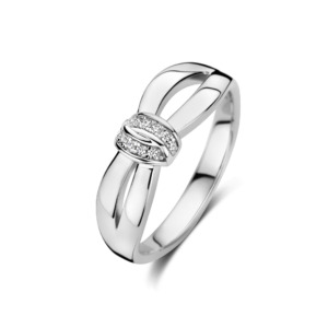 Rosa Di Luca zilver ring met zirkonia