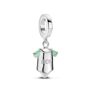 Rosa Di Luca zilver bedel hanger romper boy